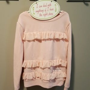 Girls Bebe sweatshirt with ruffle detail